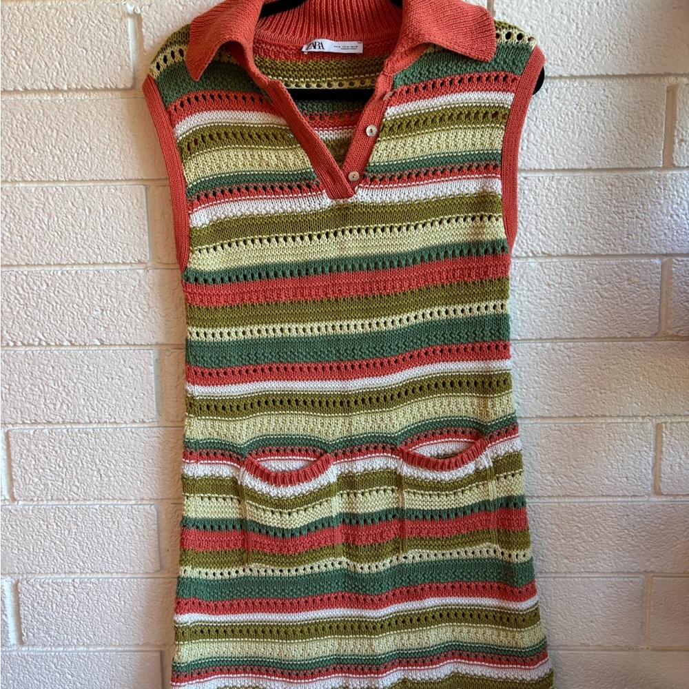 Zara Multicolor Striped Mini Dress